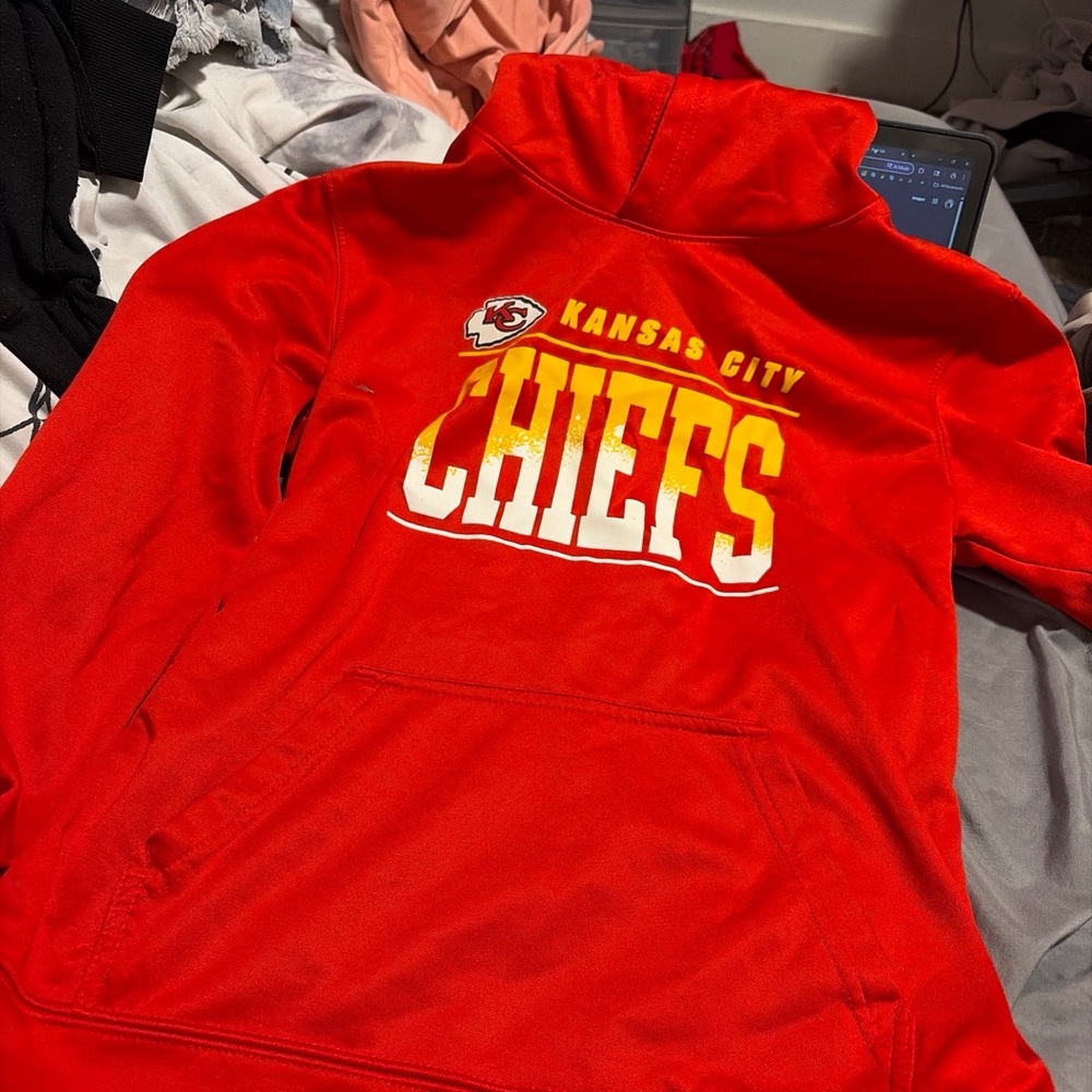 NFL Team Apparel Youth Red Hoodie Kansas City chiefs